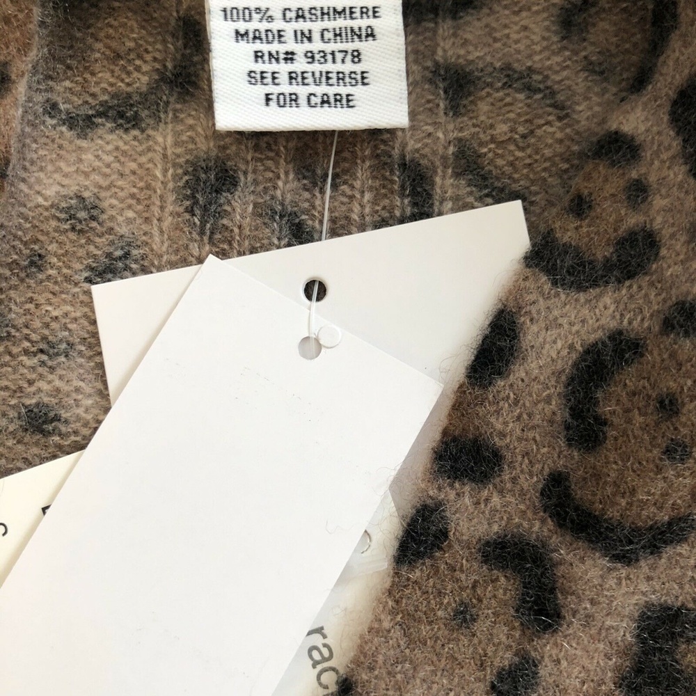 M Magaschoni Women's Leopard Cashmere Cardigan - Picture 5 of 6